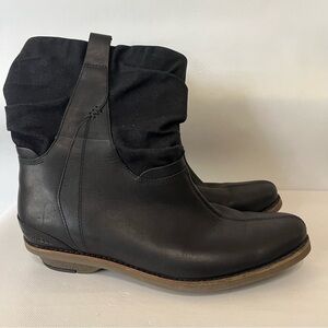 Merrell Adaline Black Leather Slouch Boots